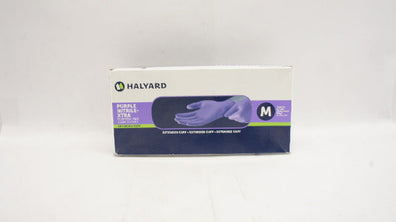 Halyard 50602 Purple Nitrile - XTRA Exam Gloves Size M - Box of 50